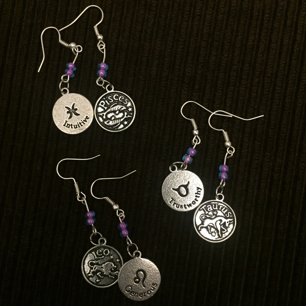Handmade Zodiac Earrings